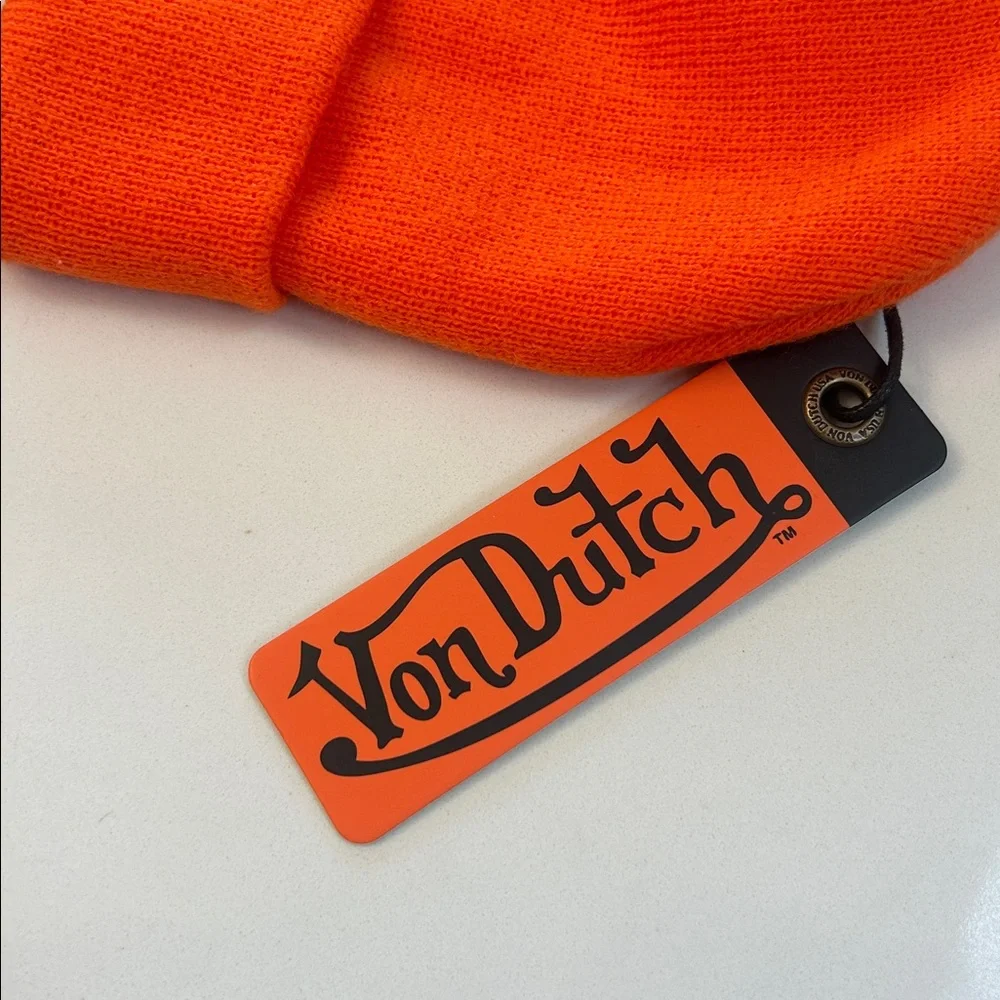 NWT Von Dutch Orange Beanie - Picture 4 of 7